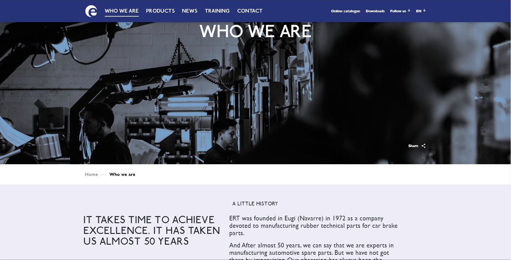 Captura de la web de ERT